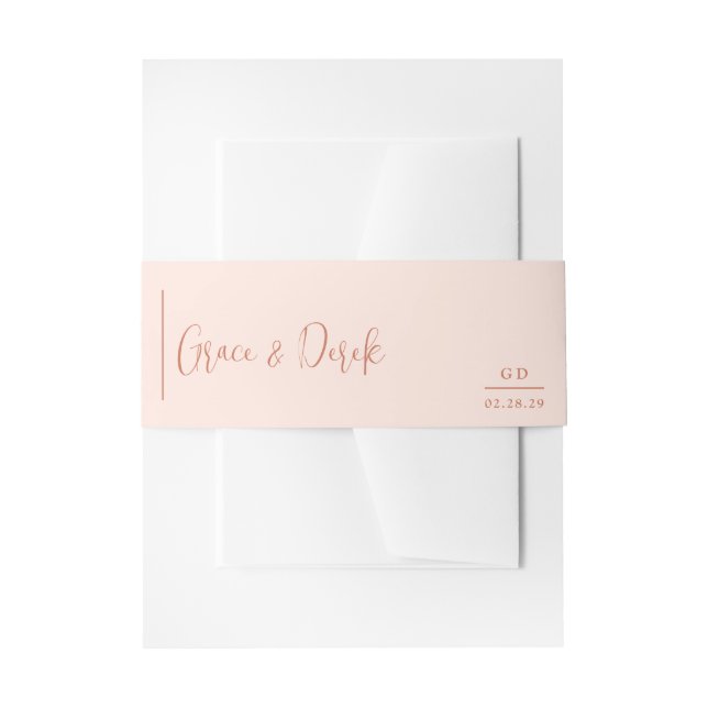 Cintas Para Invitaciones Boda moderna de Grace Peach (Anverso Ejemplo)
