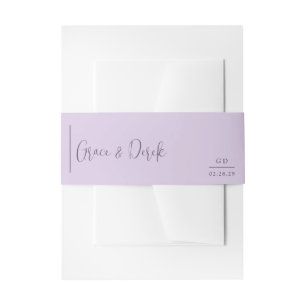 Cintas Para Invitaciones Boda moderna de lila con gracia