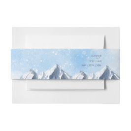 Cintas Para Invitaciones Boda moderna de montaña de invierno con patrón