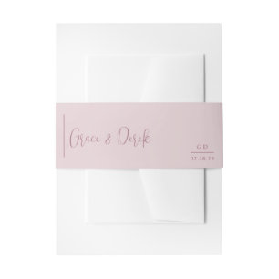 Cintas Para Invitaciones Boda moderna de rosa apagado de Grace