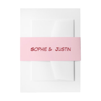 Cintas Para Invitaciones Boda moderna de rosa pálido