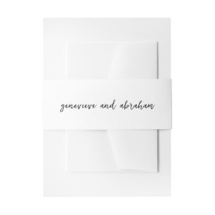 Cintas Para Invitaciones Boda moderna en blanco y negro
