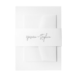 Cintas Para Invitaciones Boda moderna en blanco y negro chic