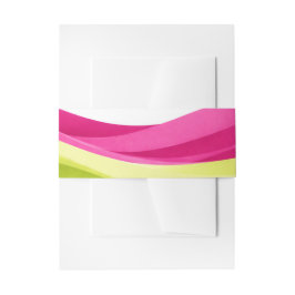 Cintas Para Invitaciones Boda moderna en fucsia y verde lima