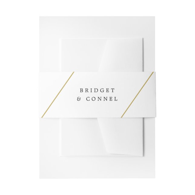 Cintas Para Invitaciones Boda Moderna Geométrica de Bridget (Anverso Ejemplo)