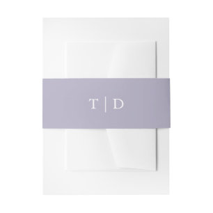 Cintas Para Invitaciones Boda moderna monograma lila elegante