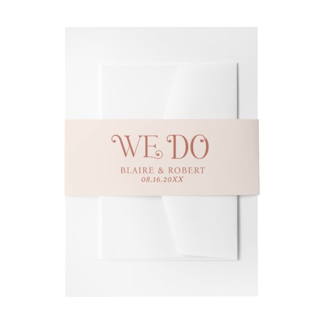 Cintas Para Invitaciones Boda moderna neutral de Blaire (Anverso Ejemplo)