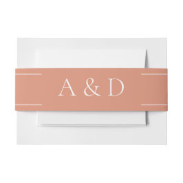 Cintas Para Invitaciones Boda moderna pastel naranja