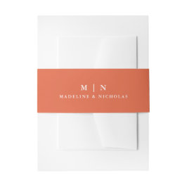 Cintas Para Invitaciones Boda moderna simple naranja atardecer Verona