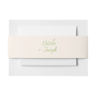 Cintas Para Invitaciones Boda moderna verde caprichosa floral de verano