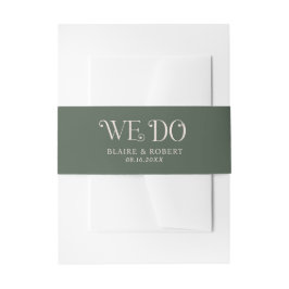 Cintas Para Invitaciones Boda moderna verde de Blaire Moss