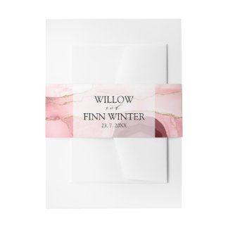 Cintas Para Invitaciones Boda moderno de Rubor Pink Agate