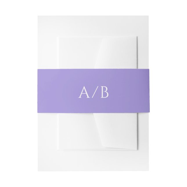 Cintas Para Invitaciones Boda moderno Lilac elegante (Anverso Ejemplo)