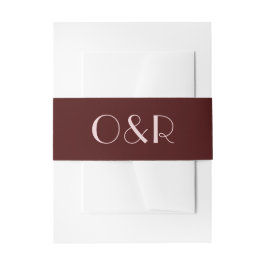 Cintas Para Invitaciones Boda moderno marrón y rosa pálido