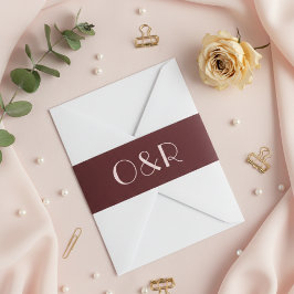 Cintas Para Invitaciones Boda moderno marrón y rosa pálido