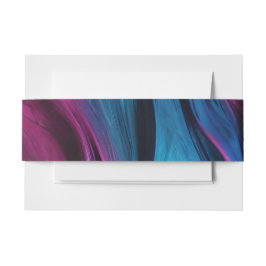 Cintas Para Invitaciones Boda-Moderno Resumen Azul y Rosa-