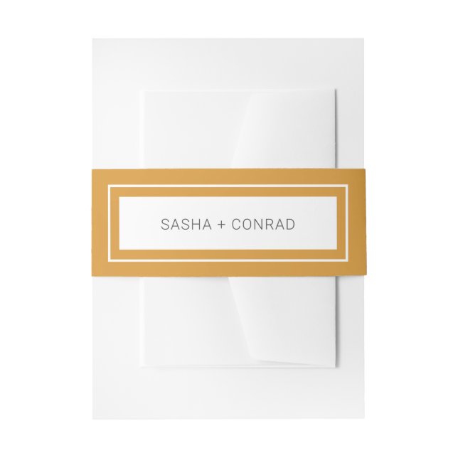 Cintas Para Invitaciones Boda moderno Sasha Marigold (Anverso Ejemplo)