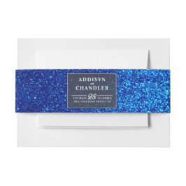 Cintas Para Invitaciones Boda moderno simple y elegante blanco y azul de la