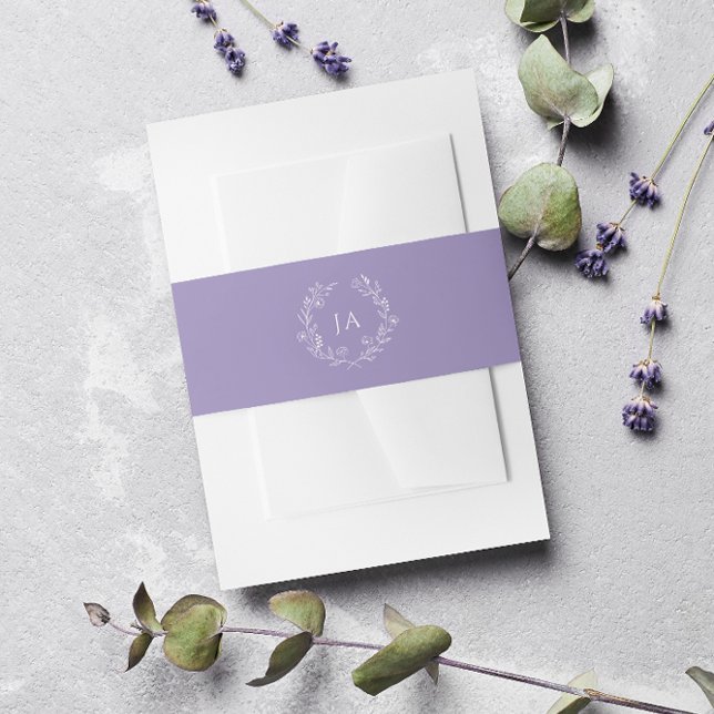 Cintas Para Invitaciones Boda Monograma de Lavender (Subido por el creador)