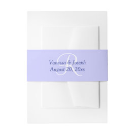 Cintas Para Invitaciones Boda Monograma Periwinkle