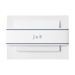 Cintas Para Invitaciones Boda monograma simple