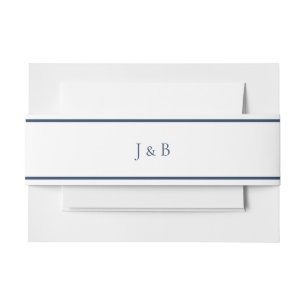 Cintas Para Invitaciones Boda monograma simple