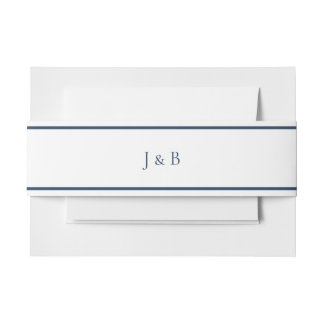 Cintas Para Invitaciones Boda monograma simple