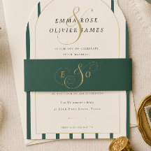 Boda Monograma Verde Esmeralda
