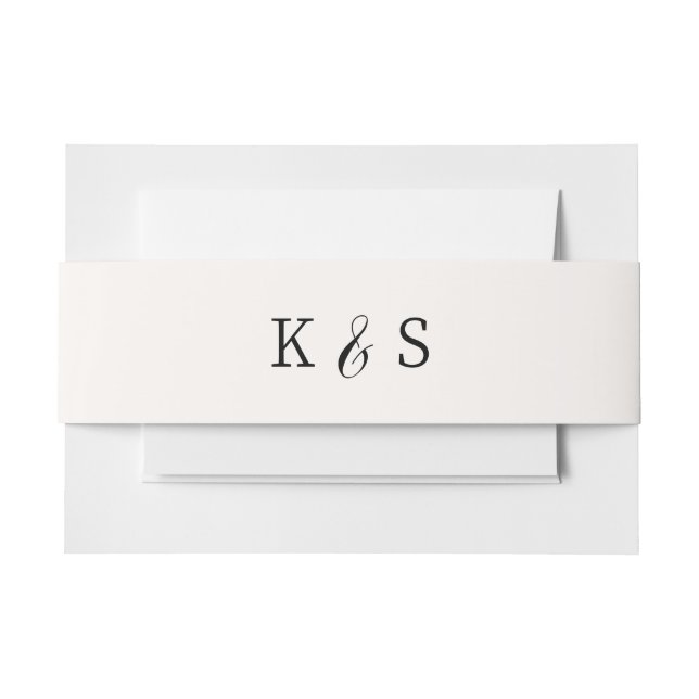 Cintas Para Invitaciones Boda Monogramado de Katie Collection (Anverso Ejemplo)