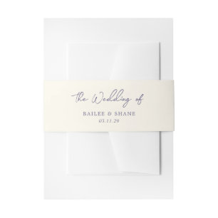 Cintas Para Invitaciones Boda Morada Sencilla y Polvorienta Moderna