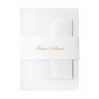 Cintas Para Invitaciones Boda musulmán blanco mínimo