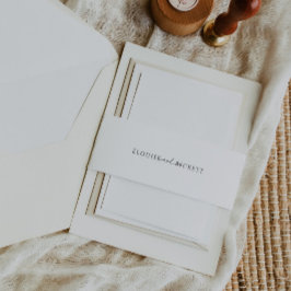 Cintas Para Invitaciones Boda negra y blanca moderna invitan a la banda Bel