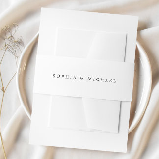 Cintas Para Invitaciones Boda negro blanco clásico