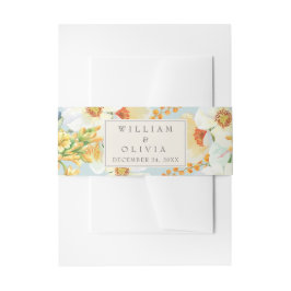 Cintas Para Invitaciones boda negro floral de acuarela minimalista