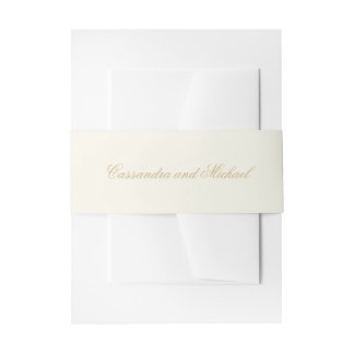 Cintas Para Invitaciones Boda Neutral Blanca 