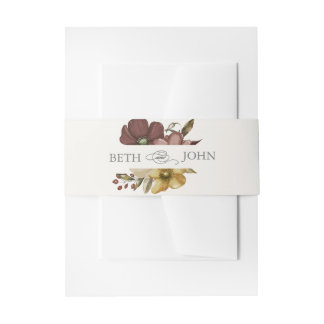Cintas Para Invitaciones Boda Neutral Boho Acuarela