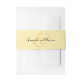 Cintas Para Invitaciones Boda Nombres Amarillo limón