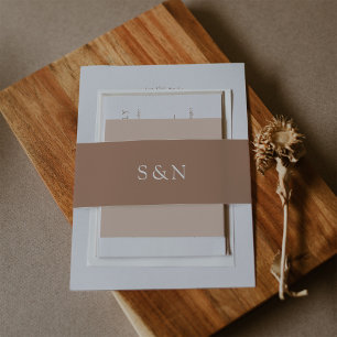Cintas Para Invitaciones Boda Occidental Minimalista Color Cobre