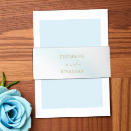 Cintas Para Invitaciones Boda Ola Acuarela Azul