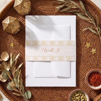 Cintas Para Invitaciones Boda Ornamental Geométrica Elegante
