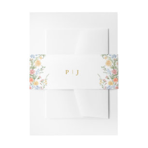 Cintas Para Invitaciones Boda Ornato de Jardín de Primavera en Pastel Suave