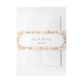 Cintas Para Invitaciones Boda Oval Bohemio Seco de Pampas