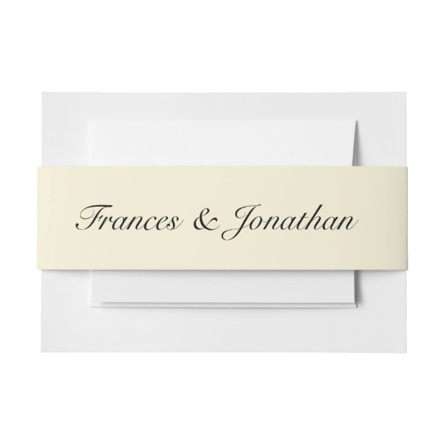 Cintas Para Invitaciones Boda para pasteles de venado amarillo limón solar (Anverso Ejemplo)