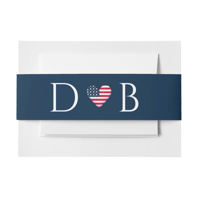 Cintas Para Invitaciones BODA Pareja de Estados Unidos (Anverso Ejemplo)