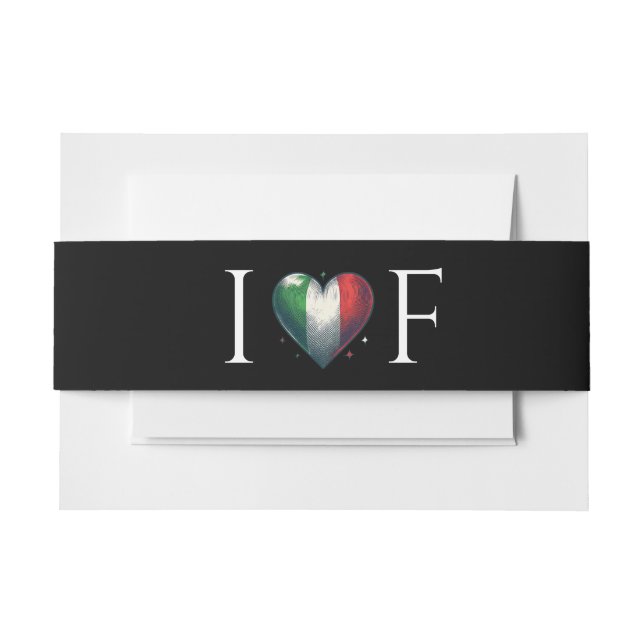 Cintas Para Invitaciones Boda Pareja de Italia (Anverso Ejemplo)