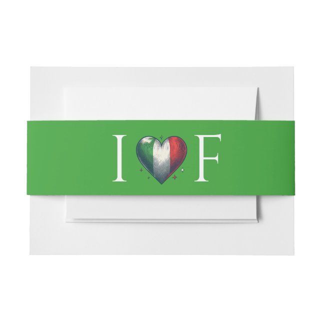 Cintas Para Invitaciones Boda Pareja de Italia (Anverso Ejemplo)