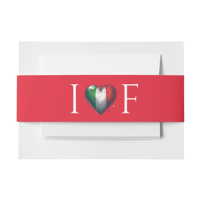 Cintas Para Invitaciones Boda Pareja de Italia (Anverso Ejemplo)