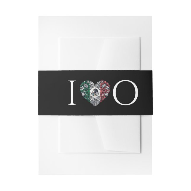Cintas Para Invitaciones Boda Pareja de México (Anverso Ejemplo)