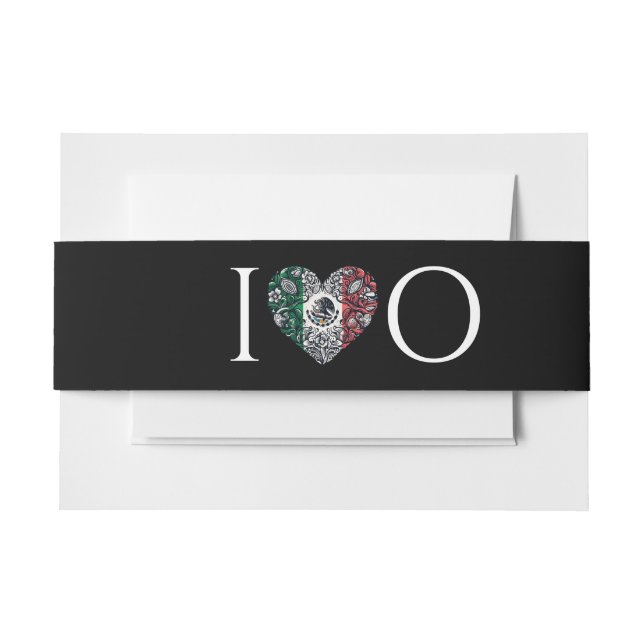 Cintas Para Invitaciones Boda Pareja de México (Anverso Ejemplo)