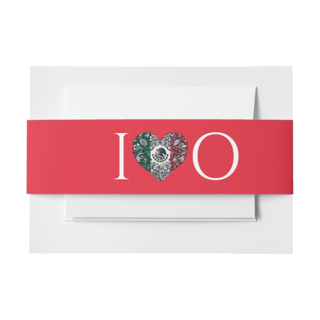 Cintas Para Invitaciones Boda Pareja de México (Anverso Ejemplo)